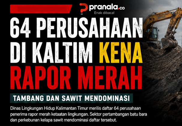 64 Perusahaan di Kaltim Kena Rapor Merah Lingkungan, Tambang dan Sawit Mendominasi