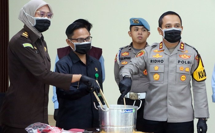 800 Gram Sabu Dimusnahkan, Polres Berau Ciduk 11 Tersangka