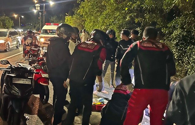 Dua Motor Tabrakan di Jalan Cipto Mangunkusumo Bontang, Korbannya Emak-Emak