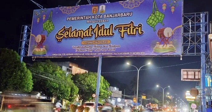 Tanpa Foto Pejabat, Billboard Idulfitri di Banjarbaru Dianggap Lebih Menyentuh