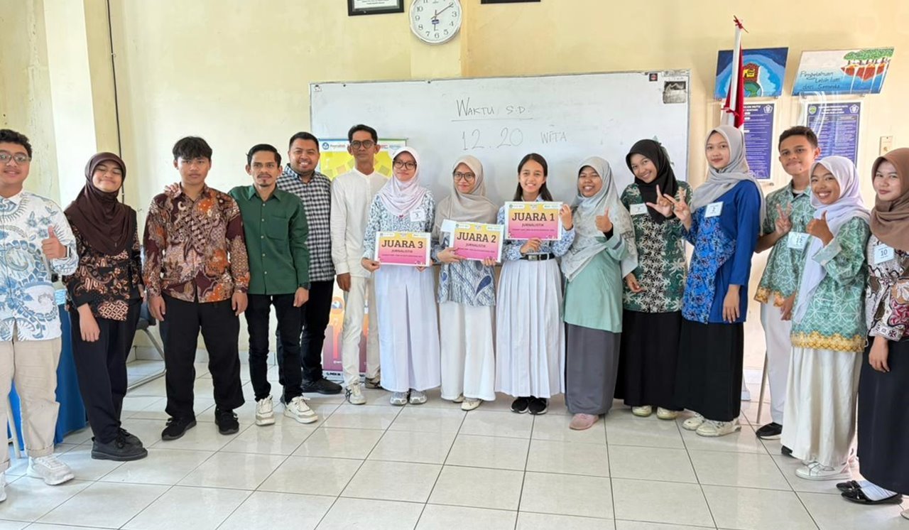 lomba jurnalistik Festival Lomba Seni dan Sastra Nasional (FLS2N) tingkat Kota Bontang di SMAN 1 Bontang, Selasa (28/4/2026).