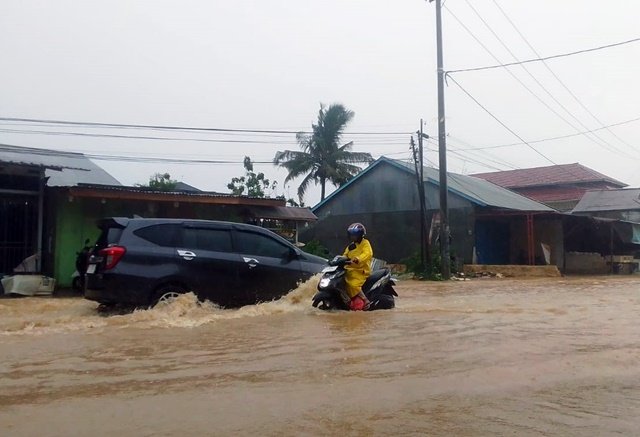 Hujan Deras dan Pasang Laut, Empat Kelurahan di Bontang Diterjang Banjir