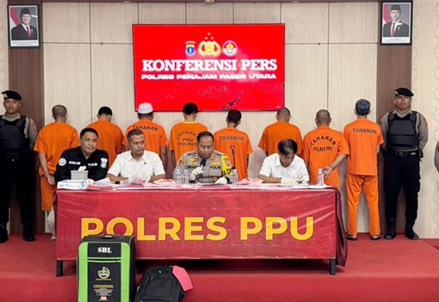 117,33 Gram Sabu Gagal Edar di PPU, 12 Tersangka Dibekuk