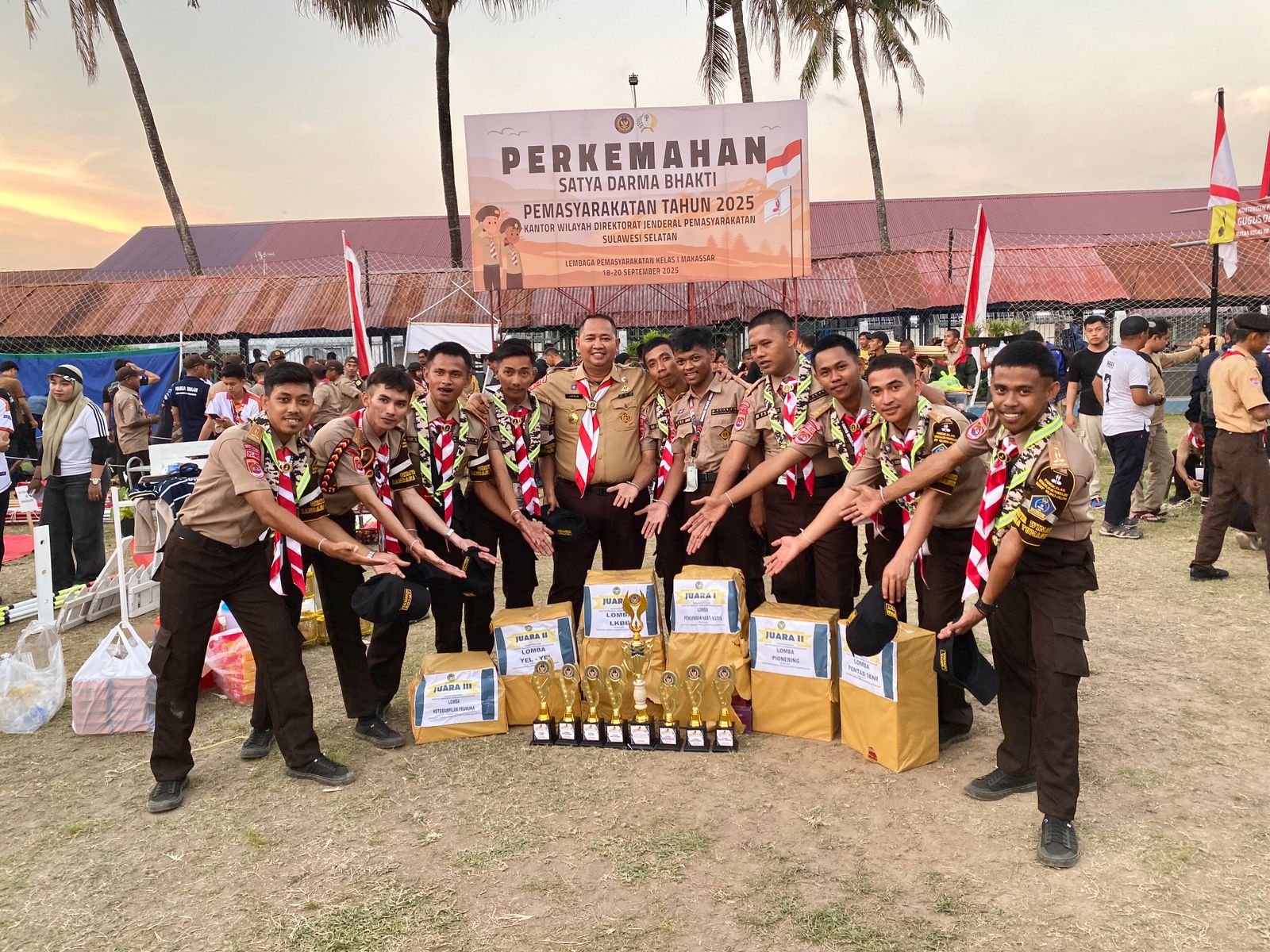 Warga Binaan Rutan Pangkep Raih Juara Umum II di Perkemahan Satya Darma Bhakti Pemasyarakatan 2025