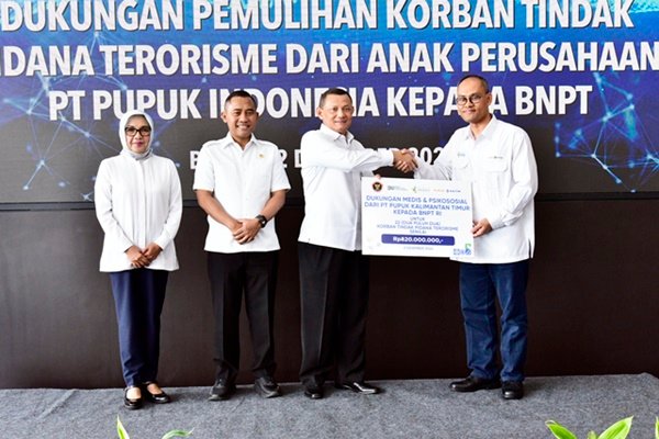 Dukung Pemulihan Penyintas Terorisme, Pupuk Kaltim Salurkan Bantuan Kemanusiaan Rp820 Juta