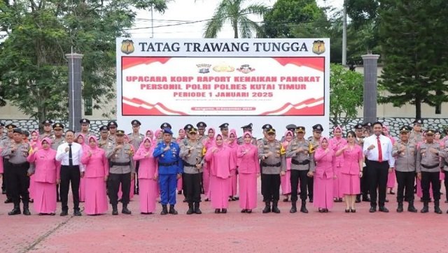 Momentum Akhir Tahun, 46 Personel Polres Kutim Naik Pangkat