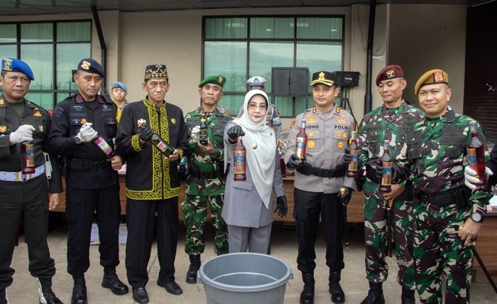 Operasi Pekat Mahakam 2026 di Berau; Sita 1.587 Botol Miras, 97 Kendaraan Ditindak