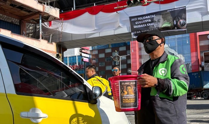 Ojol Balikpapan Galang Dana dan Doa Bersama untuk Affan Kurniawan, Driver Online yang Tewas Dilindas Rantis