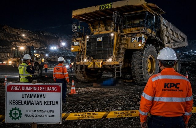 Operator Dump Truck Tewas di Tambang KPC Kutim, Ditemukan di Bawah Ban