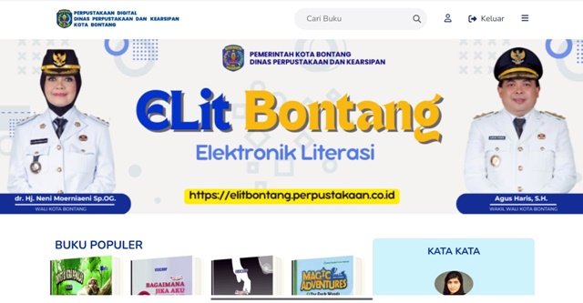Baca dan Pinjam Buku Semudah Sentuhan Jari, DPK Luncurkan "Elit Bontang"