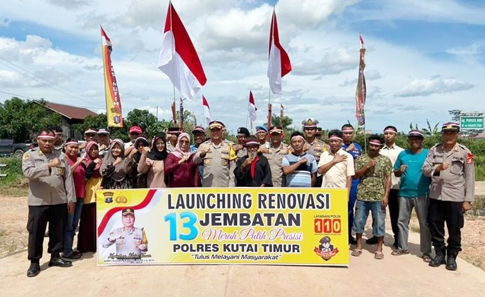 Perkuat Akses Warga, Polres Kutai Timur Bangun 13 Jembatan Presisi