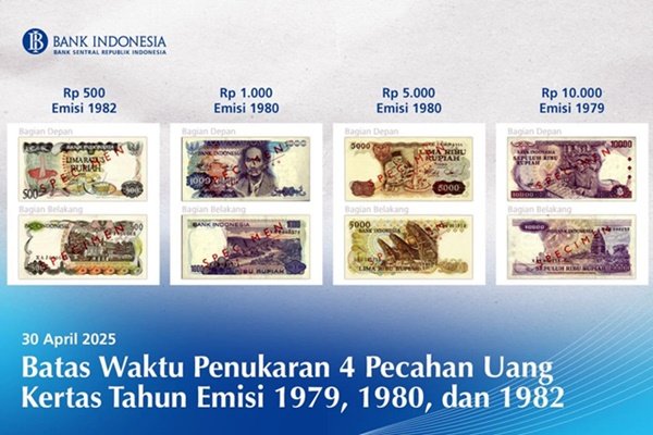 Empat Uang Kertas Ini Dicabut dari Peredaran, Segera Tukarkan sebelum 30 April 2025
