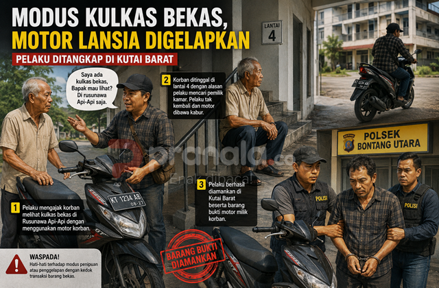 Ditipu Penjual Besi Tua di Bontang, Motor Kakek 73 Tahun Raib