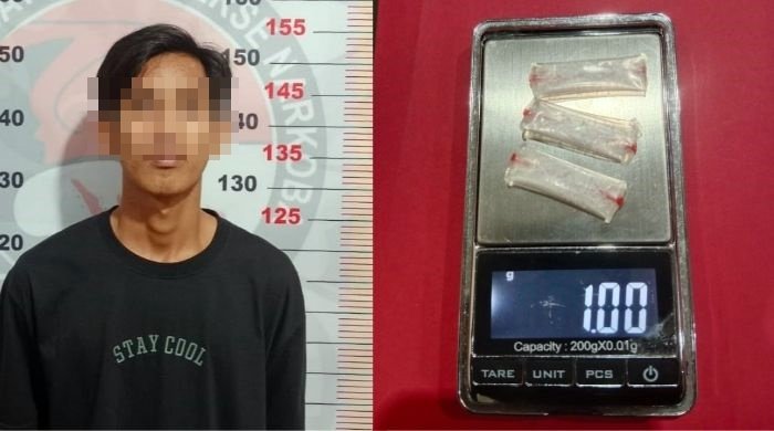 Pemuda di Parkiran RSUD Bontang Panik, Ketahuan Buang Botol Berisi Sabu