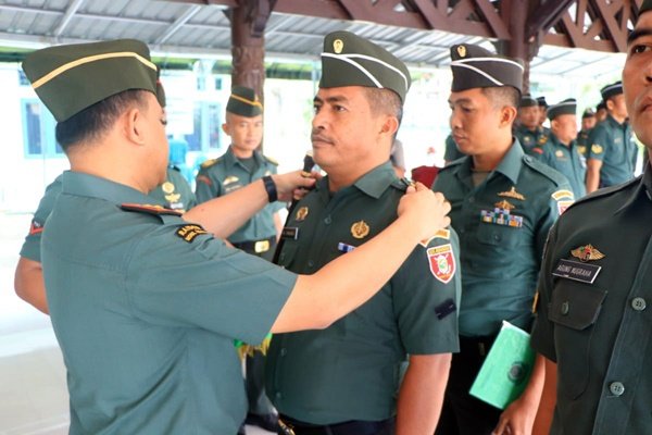 Kodim Bontang Gelar Korps Raport, Tujuh Prajurit Naik Pangkat
