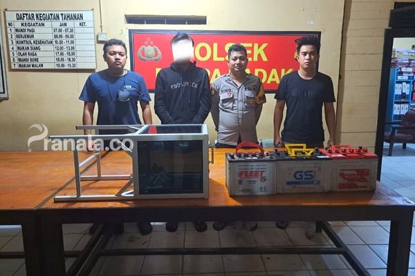 Warga Muara Badak Tangkap Pencuri Kotak Amal dan Aki