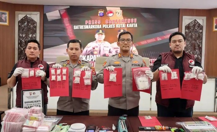 1,4 Kilogram Sabu Gagal Beredar di Kukar, Empat Pelaku Diamankan