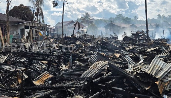 53 Rumah dan Kios di Pasar Mansalong Nunukan Ludes, Kerugian Ditaksir Rp10 Miliar