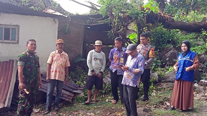 Angin Kencang Tumbangkan Pohon, Rumah Petani di Pangkep Ambruk Bagian Belakang