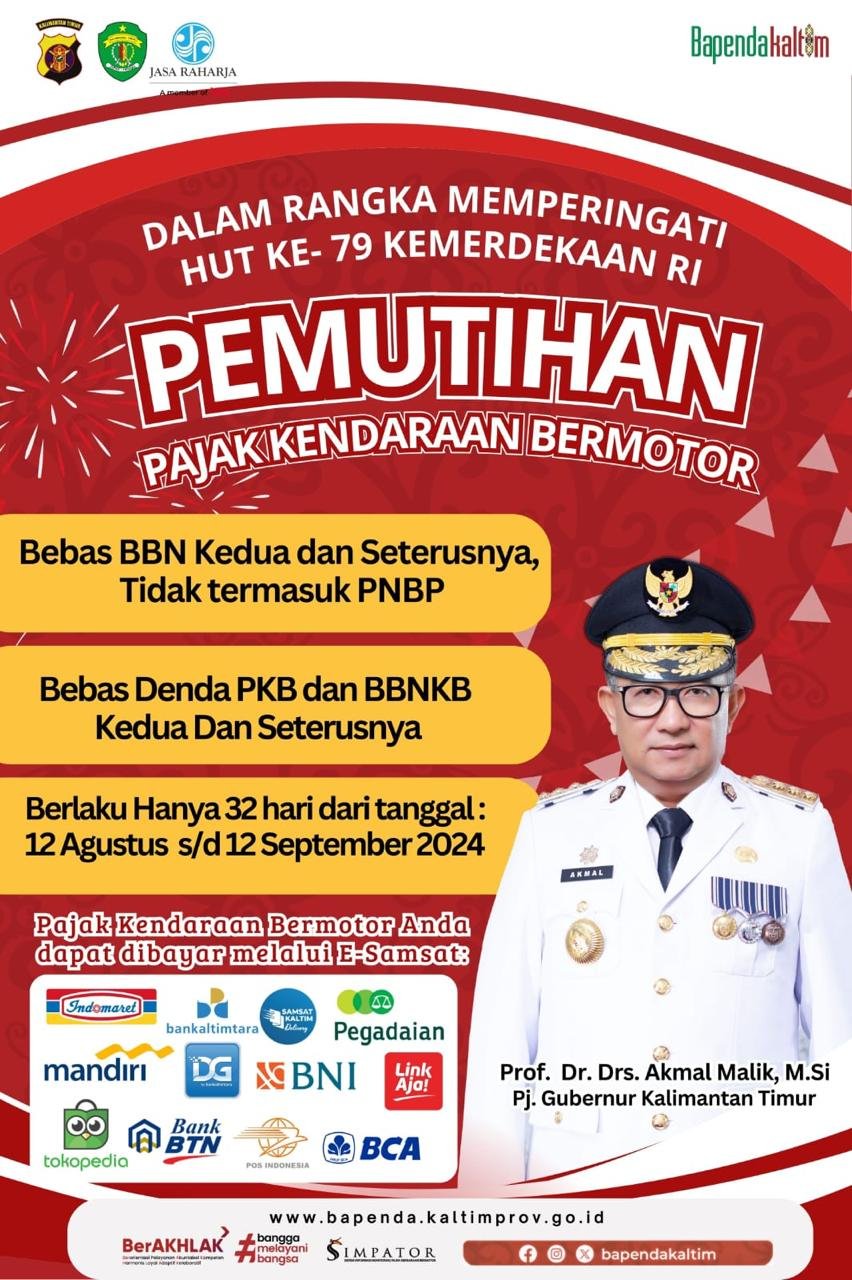 Program Pemutihan Pajak Kendaraan Bermotor di Kaltim Sisa 2 Hari, Ayo Manfaatkan Kesempatan Ini!