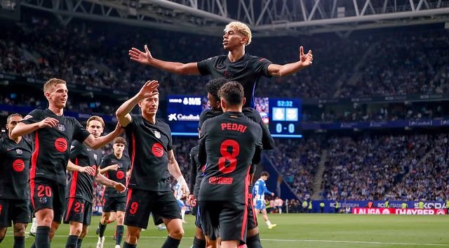 Barcelona Kunci Gelar La Liga usai Tumbangkan Espanyol 2-0 di Derby Catalan
