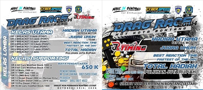 Drag Race Siap Panaskan Perayaan HUT Bontang ke-25