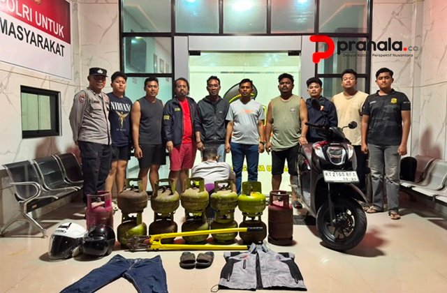 Modal Gunting Besi, Pria di Kutim Gasak 18 Tabung Gas Melon