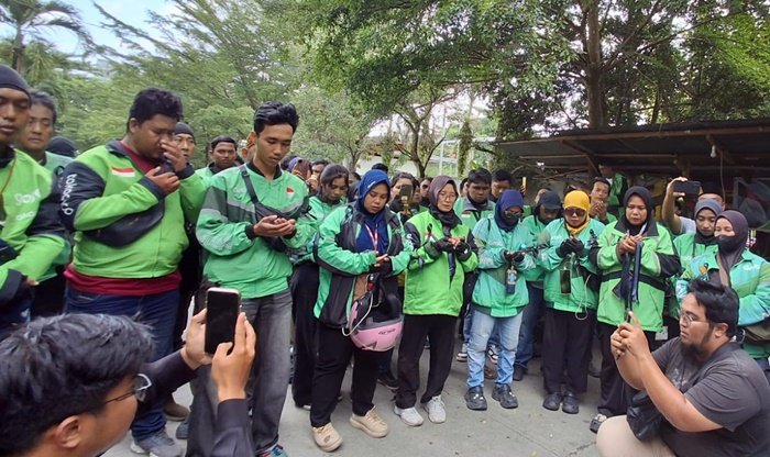 Ratusan Driver Ojol Samarinda Gelar Aksi Duka untuk Korban Rantis Brimob Polri