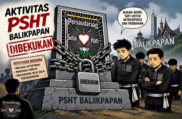 Imbas Bentrok Internal, Aktivitas PSHT Balikpapan Dibekukan Sementara