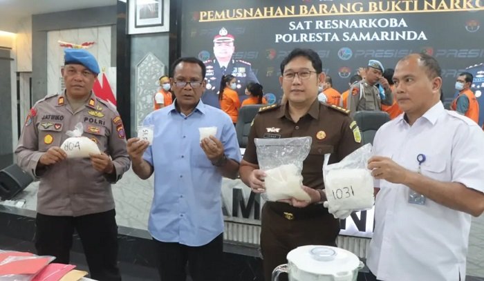 6 Kg Sabu dan Ekstasi Dimusnahkan di Samarinda