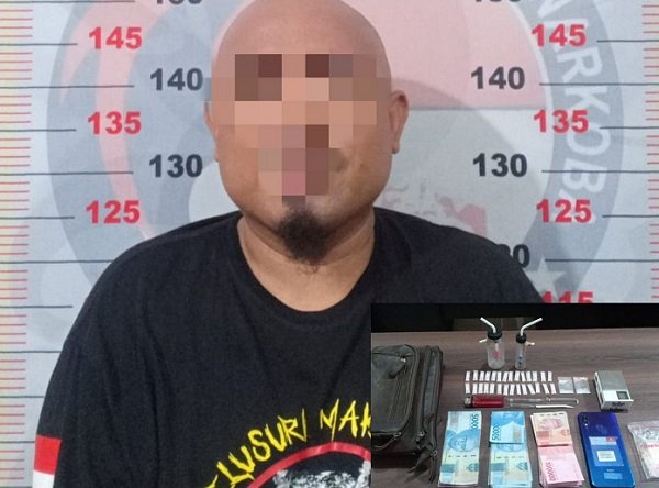 Jadi Target Operasi Polisi, Pria Kepala Plontos Ini Ditangkap di Guntung