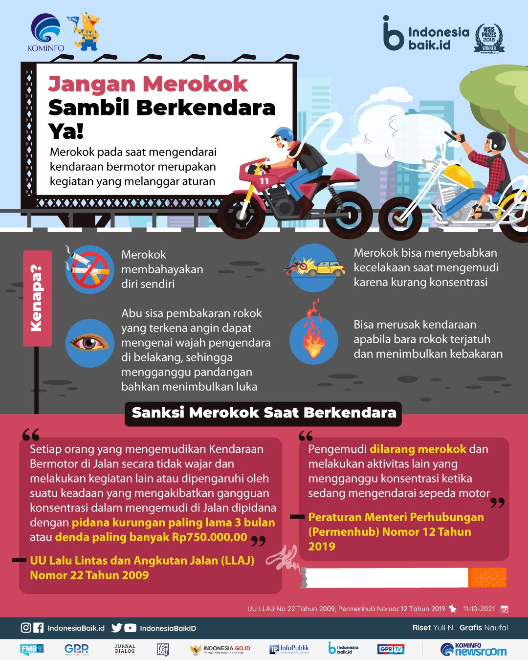 Teruntuk Warga Samarinda, Berkendara sambil Merokok Bakal Ditilang Loh