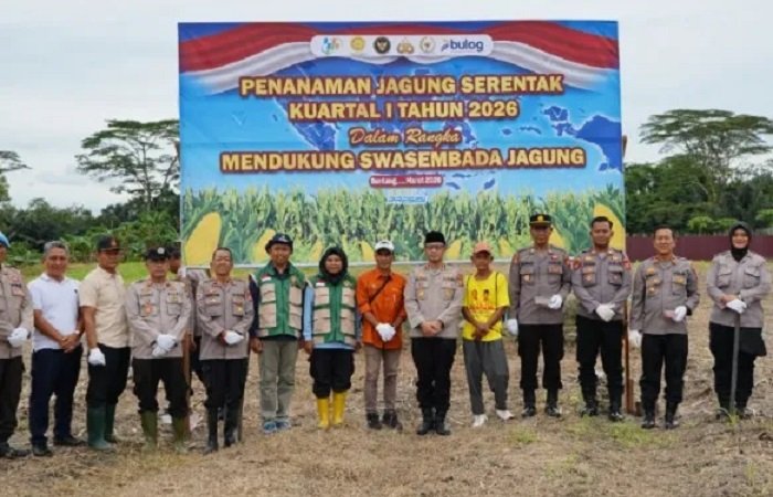 Polres Bontang Tanam Jagung Serentak, Dukung Swasembada Pangan Nasional