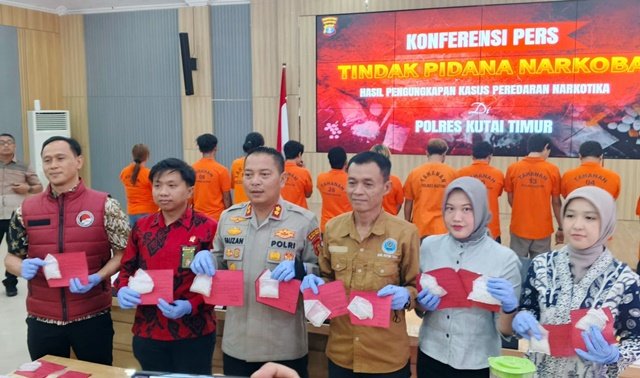 1.700 Jiwa Terselamatkan, Polres Kutim Sita 351 Gram Sabu Senilai Rp500 Juta