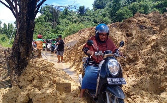 Longsor di Teluk Bajau Samarinda Tak Kunjung Beres