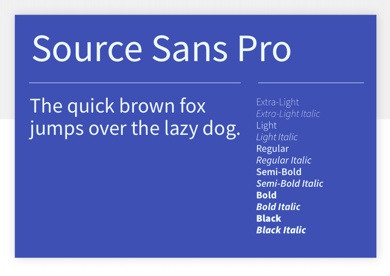 Google font Source Sans Pro