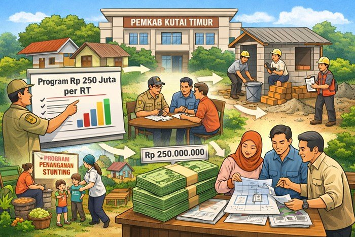 Program Rp250 Juta per RT di Kutim Dikawal Pendamping, Penyaluran Kini Terintegrasi APBDes