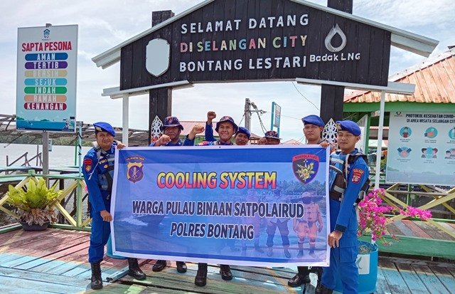 Warga Pulau Selangan Sambut Hangat Kunjungan Polairud Polres Bontang
