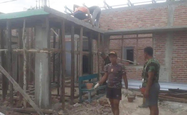 Progres Renovasi Kantor Koramil Muara Badak Capai 75 Persen
