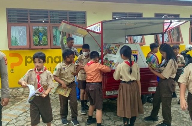 Polres Bontang Hadirkan Bentor Cerdas, Perpustakaan Keliling untuk Tingkatkan Minat Baca Anak