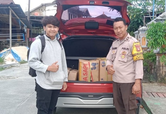 Bhabinkamtibmas Lok Tuan Bantu Pulangkan Pemuda Terlantar ke Nganjuk