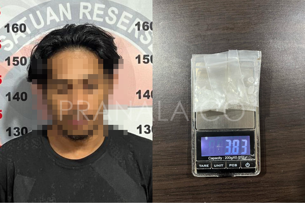 Pengedar Sabu di Bontang Baru Dibekuk, Polres Sita 3,83 Gram Sabu dan Alat Bong
