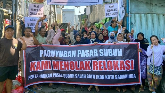 Pedagang Pasar Subuh Tolak Relokasi, Pemkot Samarinda Tak Bergeming