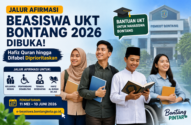 Jalur Afirmasi Beasiswa UKT Bontang 2026 Dibuka, Hafiz Quran hingga Difabel Diprioritaskan