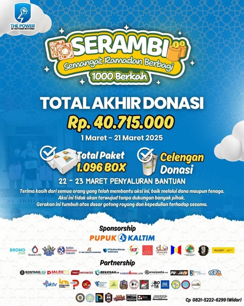 Gerakan The Power of Gotong Royong di Bontang Kumpulkan Rp 40 Juta untuk Aksi Sosial Ramadan