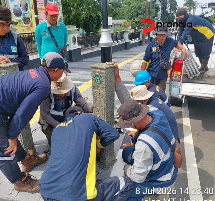 Jalan Bergelombang dan Bollard Rusak di Bontang Mulai Diperbaiki