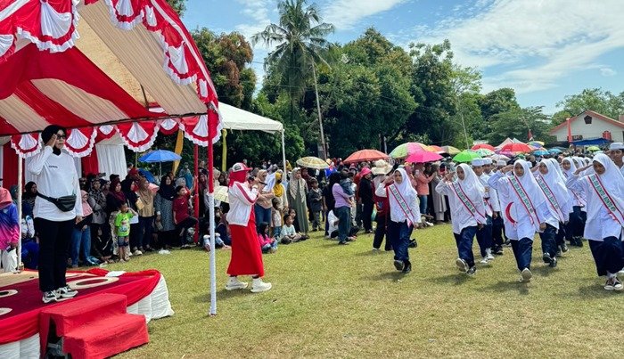 Gerak Jalan Indah Meriahkan HUT ke-80 RI di Pangkep