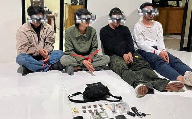 Empat Pemuda di Balikpapan Terciduk Polisi Simpan 11 Paket Tembakau Sintetis