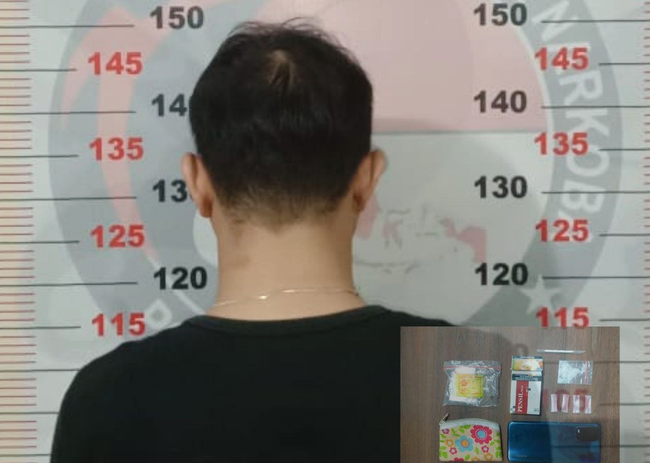 Asyik Tunggu Pelanggan, Pemuda di Guntung Ditangkap Polisi Gegara Sabu