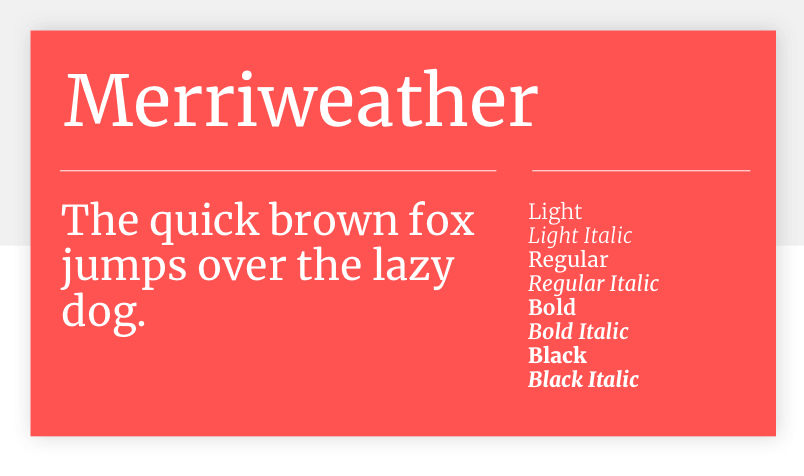 Google font Merriweather